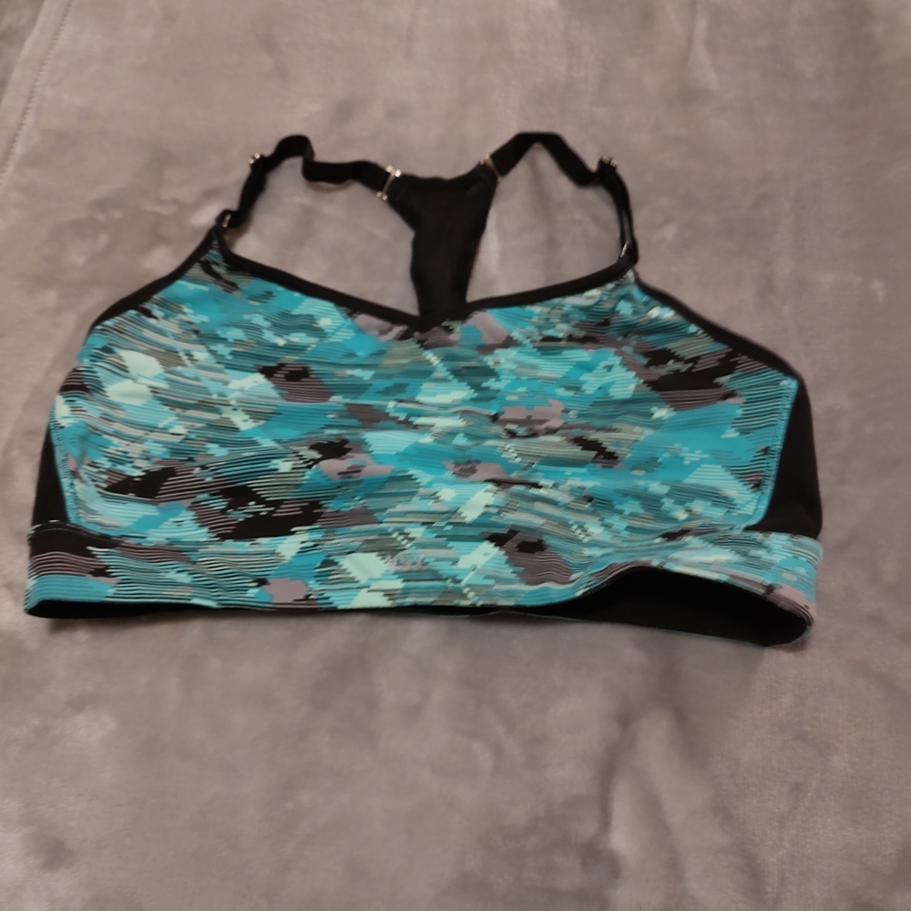 VSX Black and Teal Sports Bra
